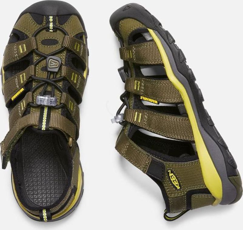 Keen Dětské sandály NEWPORT NEO H2 JR, dark olive/celery, Keen, 1018423, khaki - 38 - obrázek 2