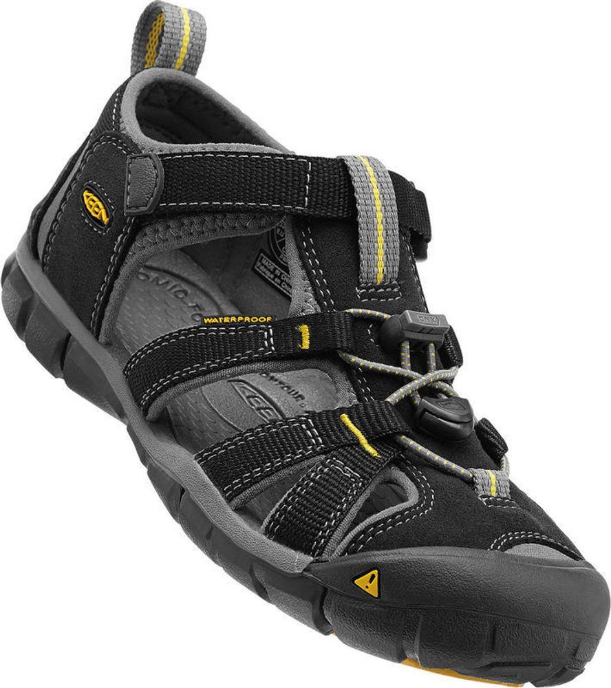 Keen Dětské sandály SEACAMP II CNX, black/yellow, Keen, 1012064, černá - 36 - obrázek 1