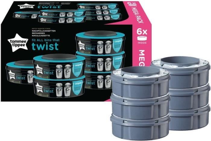 Tommee Tippee Náhradní kazety SANGENIC Twist&Click 6ks - rozbaleno - obrázek 1