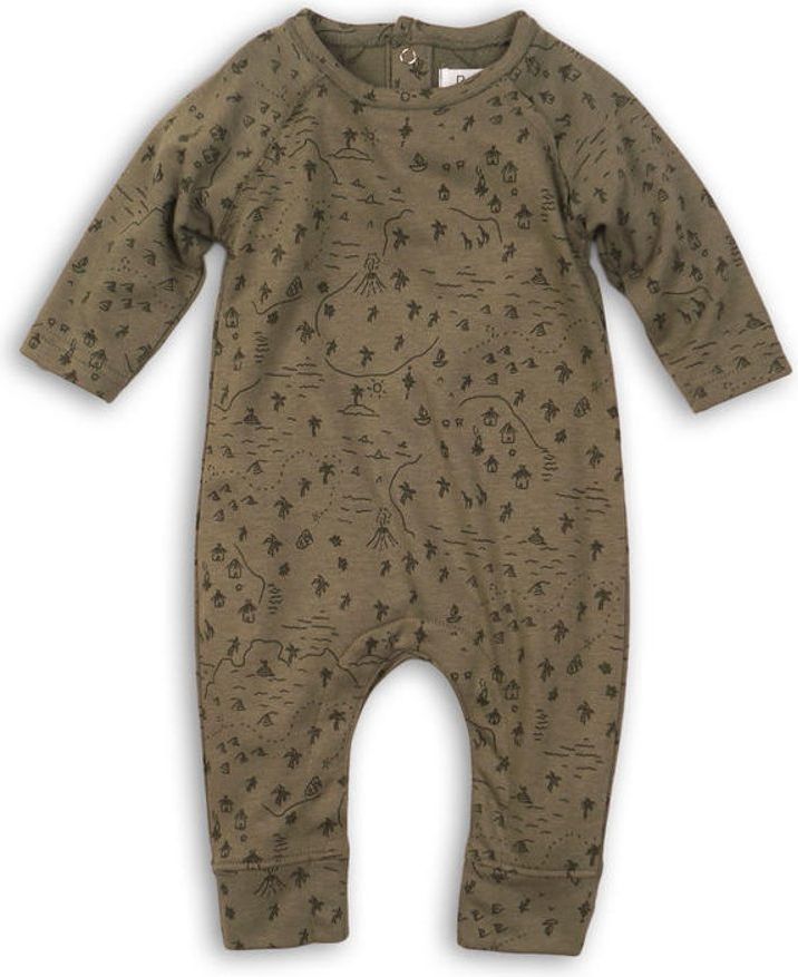 Minoti Overal kojenecký bavlněný, Minoti, CACTUS 3, khaki - 74/80 - obrázek 1