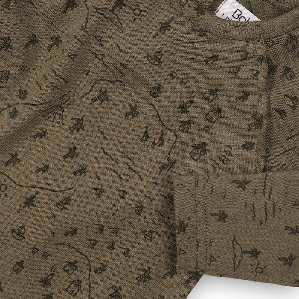 Minoti Overal kojenecký bavlněný, Minoti, CACTUS 3, khaki - 74/80 - obrázek 2