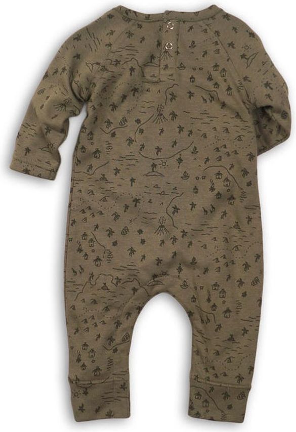 Minoti Overal kojenecký bavlněný, Minoti, CACTUS 3, khaki - 74/80 - obrázek 3