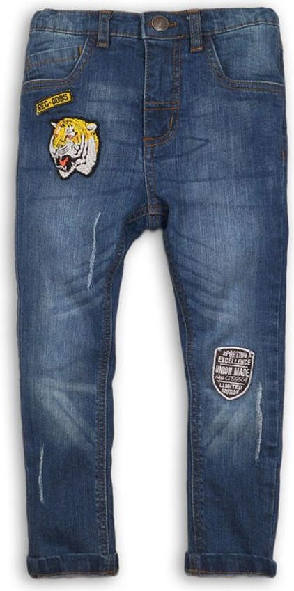 Minoti Kalhoty chlapecké džínové s elastenem, Minoti, TIGER 7, modrá - 92/98 - obrázek 1