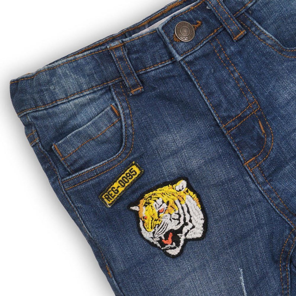 Minoti Kalhoty chlapecké džínové s elastenem, Minoti, TIGER 7, modrá - 92/98 - obrázek 2