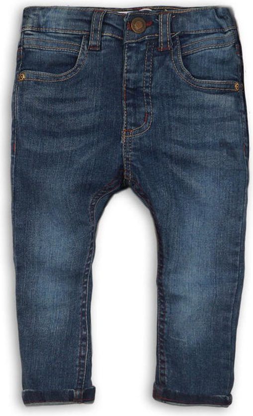Minoti Kalhoty chlapecké džínové s elastenem a barevným prošíváním, Minoti, ALLSTAR 9, světle modrá - 92/98 - obrázek 1