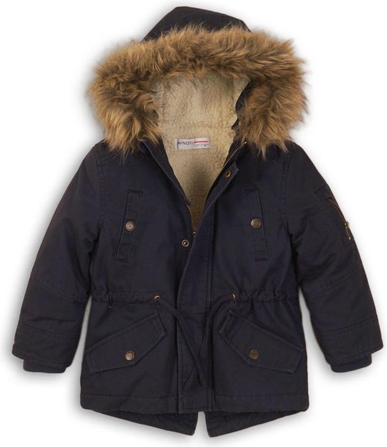 Minoti Kabát chlapecký Parka podšitý chlupem, Minoti, REV 8, modrá - 146/152 - obrázek 1