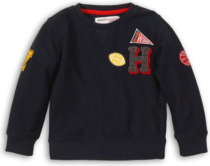 Minoti Mikina chlapecká, Minoti, SCHOOL 1, modrá - 92/98 - obrázek 1
