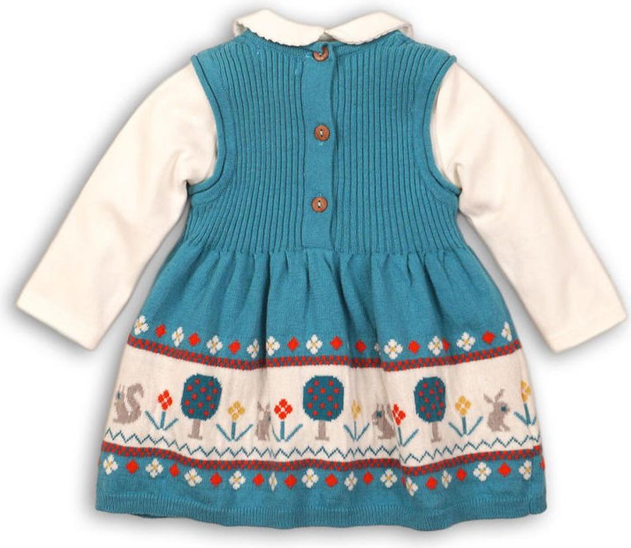 Minoti Dívčí set , šatovka a body, Minoti, SQUIRREL 8, modrá - 74/80 - obrázek 3