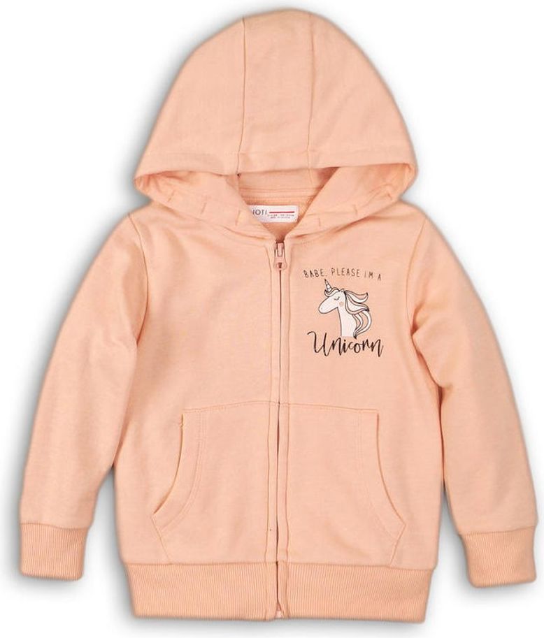 Minoti Mikina dívčí celopropínací, Minoti, KG ZIP 7, růžová - 98/104 - obrázek 1