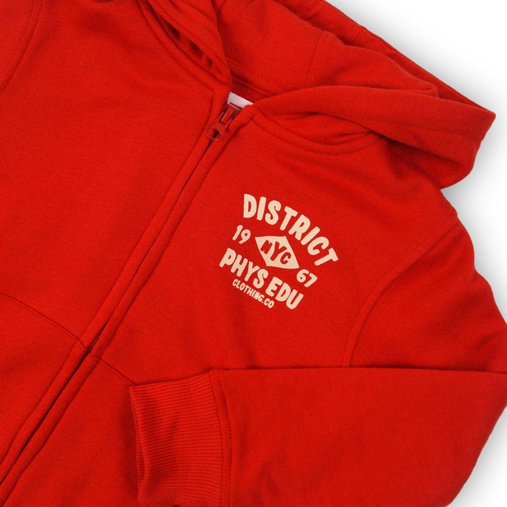 Minoti Mikina chlapecká s kapucí celopropínací, Minoti, KB FLEECE ZIP 11, červená - 98/104 - obrázek 2