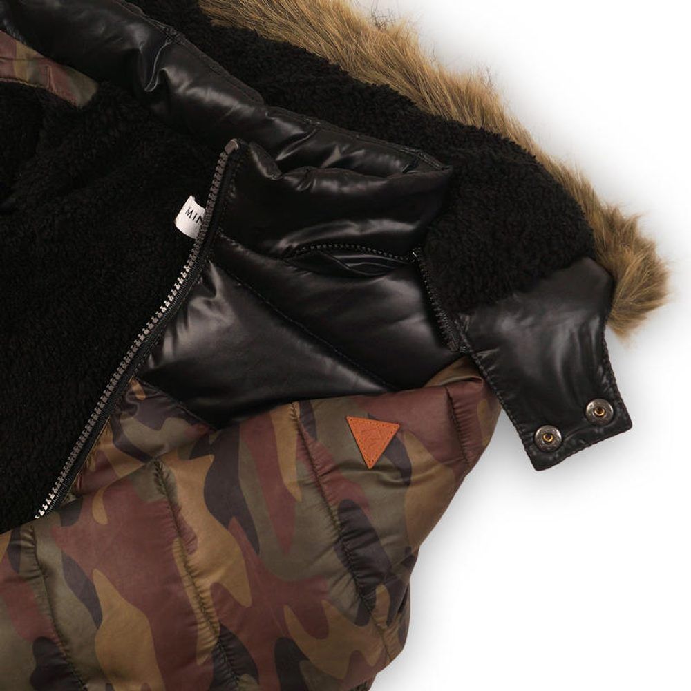 Minoti Bunda chlapecká Puffa, Minoti, BROOK 8, khaki - 92/98 - obrázek 2