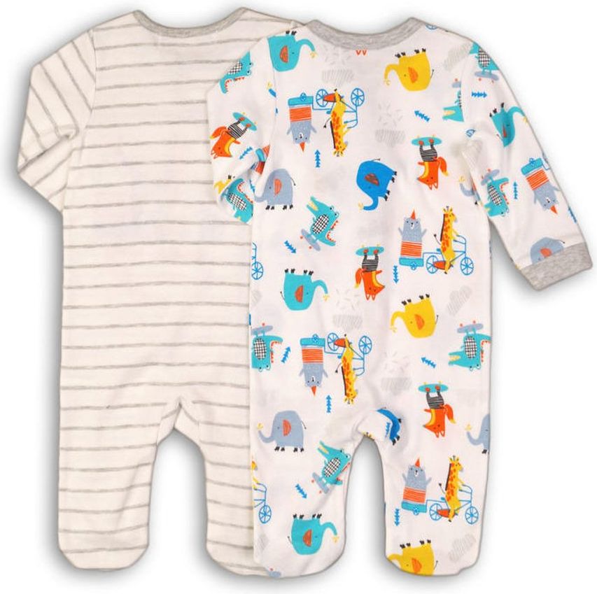Minoti Overal kojenecký bavlněný 2pack, Minoti, RECESS 2, bílá - 74/80 - obrázek 3