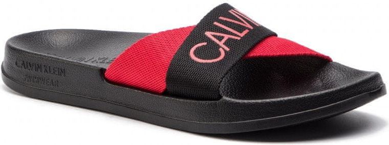 Calvin Klein Plážové pantofle KW0KW00722 černá - Calvin Klein černo-červená 41/42 - obrázek 1