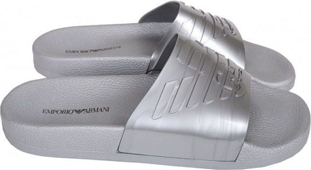 Emporio Armani Pantofle X4PS02 stříbrná - Emporio Armani stříbrná 44 - obrázek 1