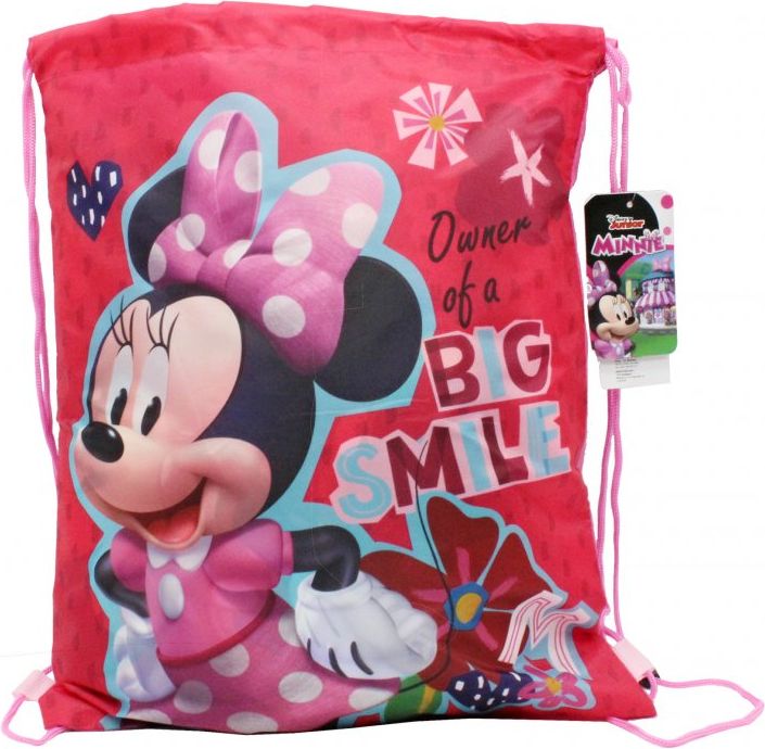 Setino · Sáček na přezůvky / vak na záda Minnie Mouse - Disney - motiv Owner of a Big Smile - 41 x 34,5 cm - obrázek 1