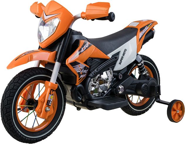 Ramiz elektrická motorka Cross s nafukovacími koly - oranžová - obrázek 1