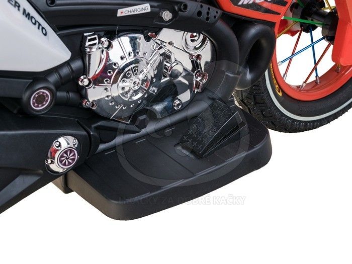 Ramiz elektrická motorka Cross s nafukovacími koly - oranžová - obrázek 10