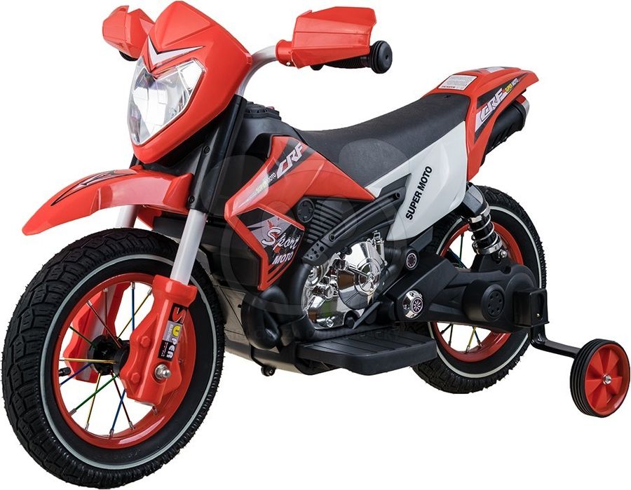 Ramiz elektrická motorka Cross s nafukovacími koly - červená - obrázek 12