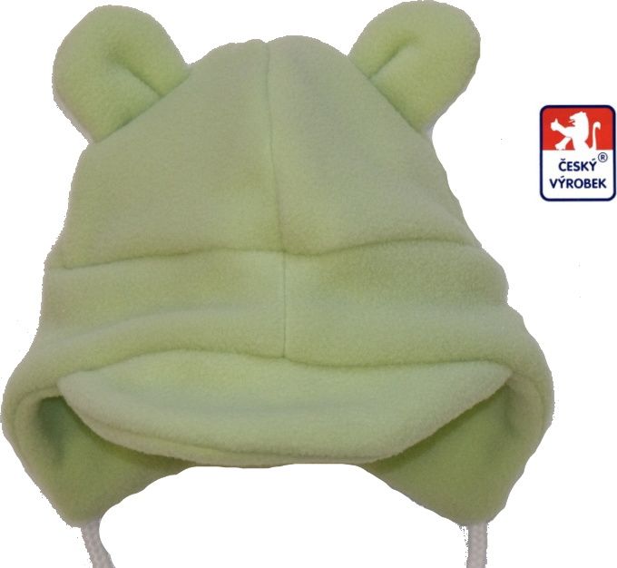 Dětská zimní čepička, Baby Fleece s ouškama, zelená vel.4 - obrázek 1