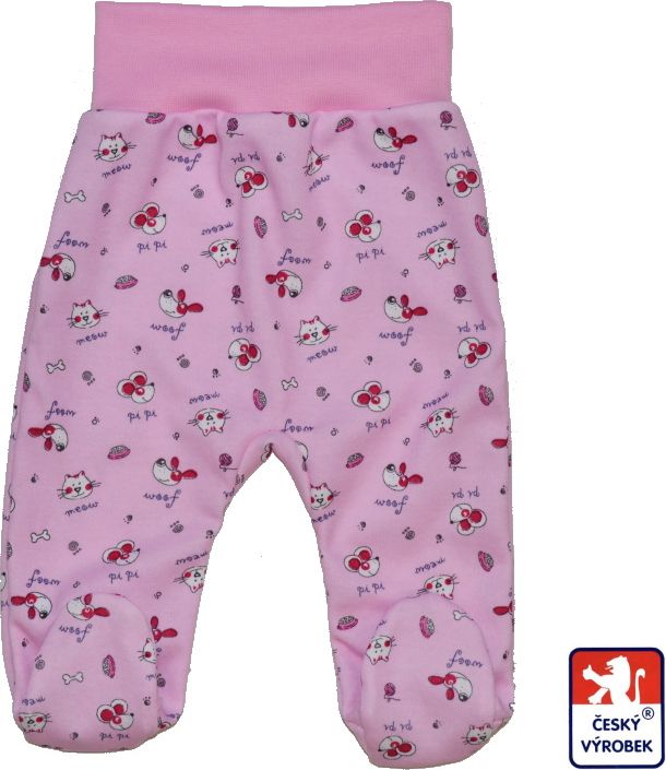 Dětské polodupačky, Dětský svět, růžové se zvířátky - obrázek 1