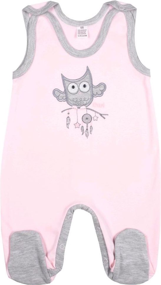 Kojenecké dupačky New Baby Owl růžové 62 (3-6m) - obrázek 1