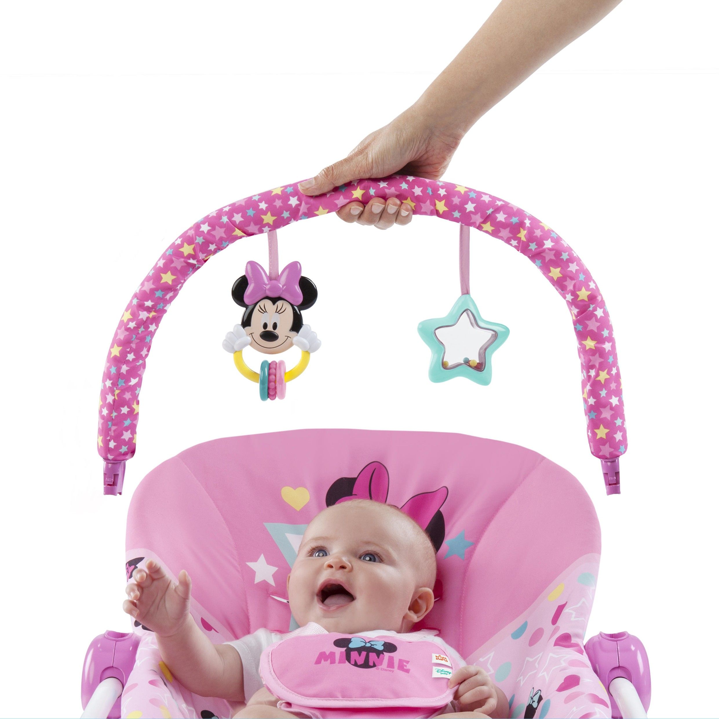DISNEY BABY Houpátko vibrující Minnie Mouse Stars&Smiles Baby 0m+, do 18kg, 2019 - obrázek 2