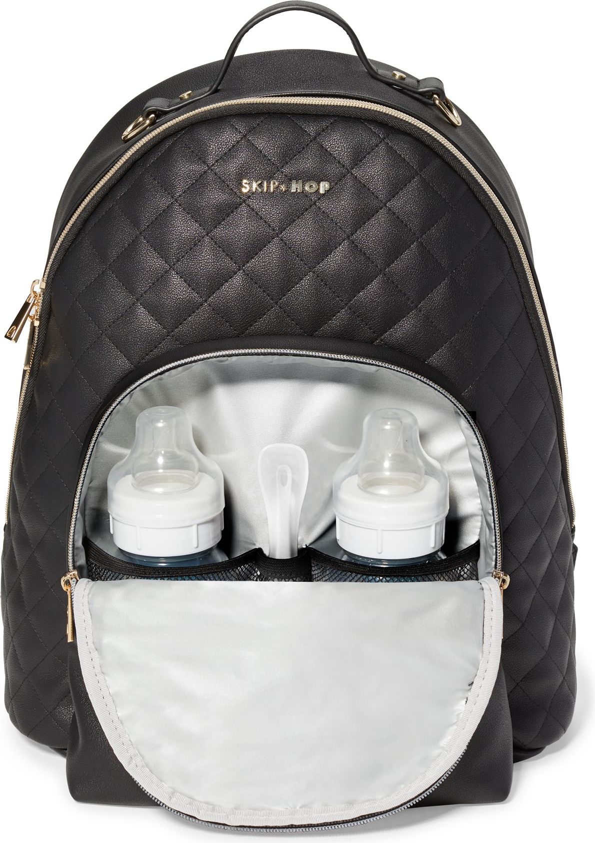SKIP HOP Taška přebalovací/batoh Linx Quilted Backpack - Black - obrázek 2