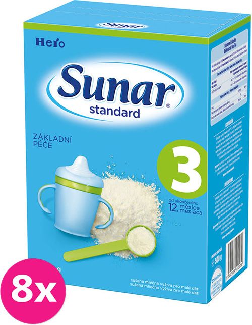 8x SUNAR Standard 3 (500g) - kojenecké mléko - obrázek 1