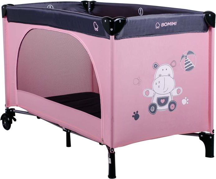 BOMIMI Mara cestovní postýlka hippo pink - obrázek 1