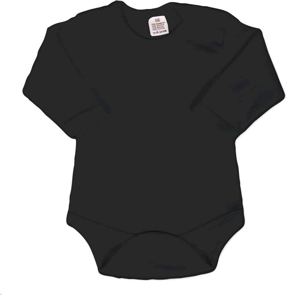 NEW BABY Body dlouhý rukáv New Baby - černé Černá 92 (18-24m) - obrázek 1