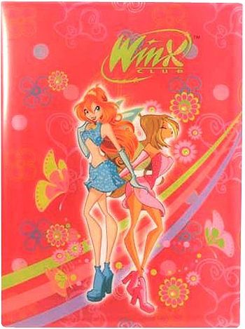 Winx Club Desky A4 , Desky na dokumenty A4 40 kapes WinX Bloom&Flora tmavě růžová - obrázek 1