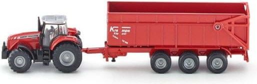SIKU SIKU Farmer - Traktor Massey Ferguson s přívěsem, měřítko 1:87 - obrázek 1