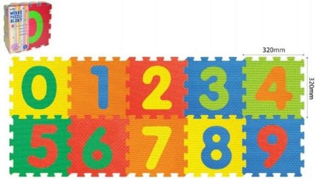Wiky Pěnové puzzle Číslice 30x30cm - obrázek 1
