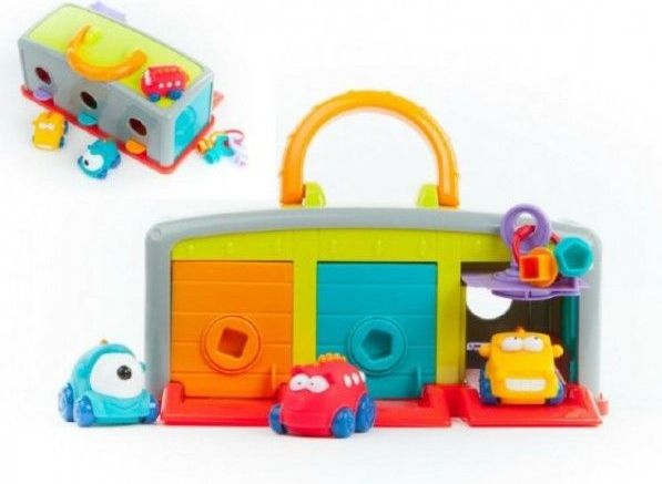 Teddies Garáž s autíčky 3ks + doplňky plast - obrázek 1