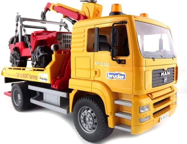 Bruder 2750 MAN TGA odtahová služba + Jeep - obrázek 1