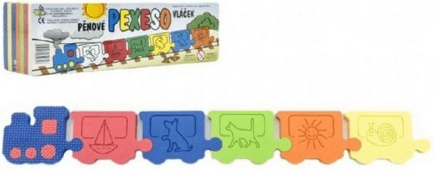 Teddies Vodolepky Pěnové dílky pexeso vlak 21ks - obrázek 1