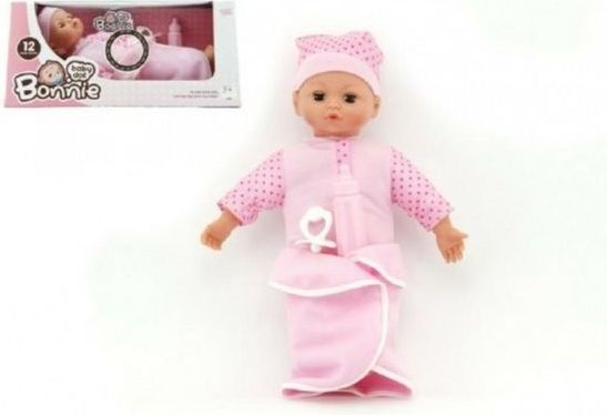 Teddies Miminko měkké tělo 30cm s doplňky na baterie se zvukem v krabici - obrázek 1
