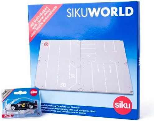 SIKU SIKU World - Silnice s autobusovou zastávkou a parkovištěm + dáreček - obrázek 1