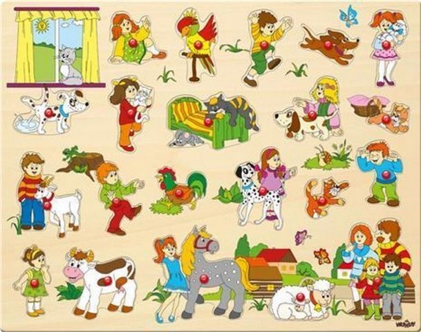 Woody Puzzle velké s úchyty - obrázek 1