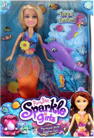 Mořská víla Sparkle Girlz s delfínem - obrázek 1