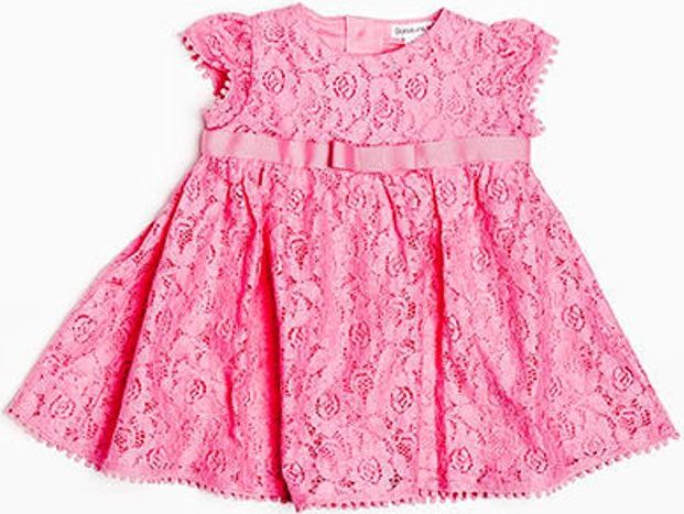 Minoti Šaty kojenecké krajkové, Minoti, blossom 8, růžová - obrázek 1