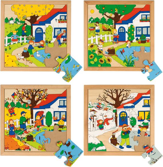 Seasonal puzzle - complete set of 4 - obrázek 1