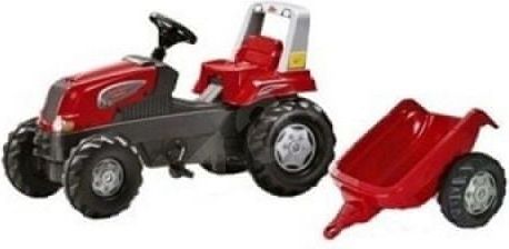 Rolly Toys Šlapací traktor Rolly Junior s vlečkou červený akční - obrázek 1