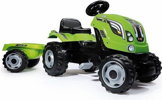 Smoby Šlapací traktor Farmer XL zelený s vozíkem - obrázek 1