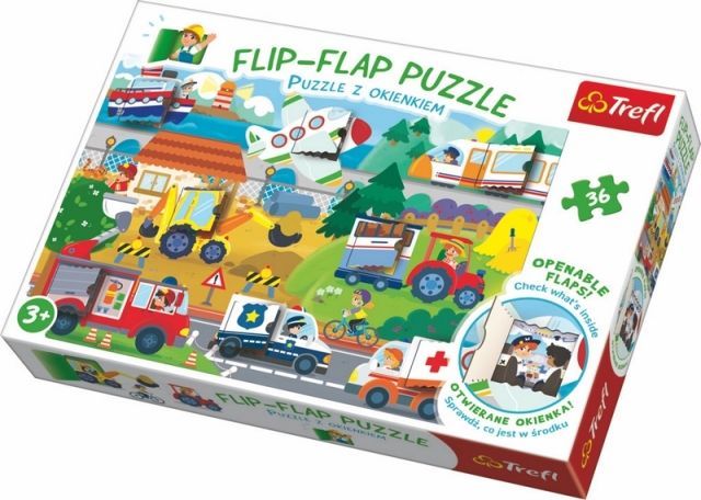 Trefl Puzzle 36 dílků Flip-flap Auta - obrázek 1