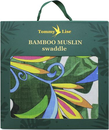 Tommy Lise Bambusová mušelínová plena Lush Garden 120x120 cm - obrázek 1