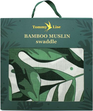 Tommy Lise Bambusová mušelínová plena Roaming Mangrove 120x120 cm - obrázek 1