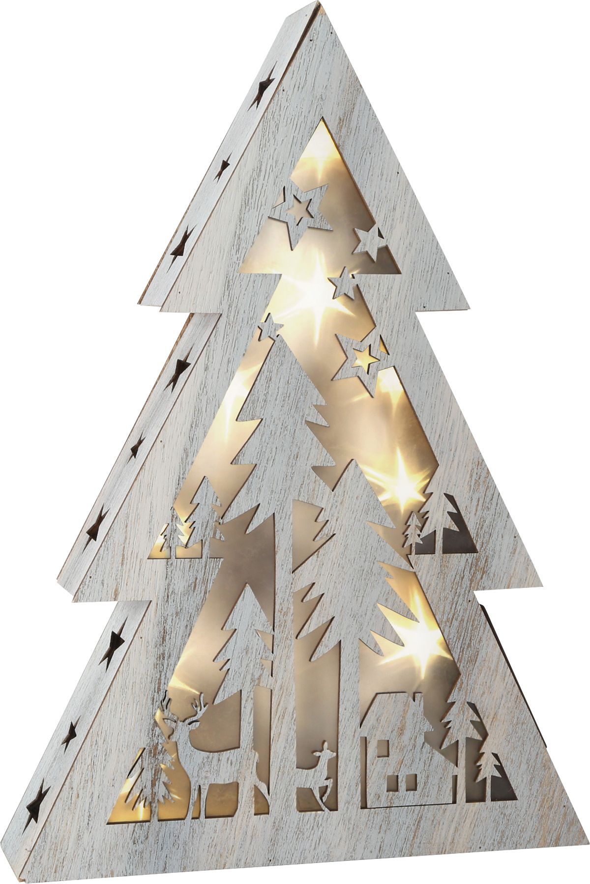 Small Foot Dřevěný vánoční stromeček se světlem malý - obrázek 1