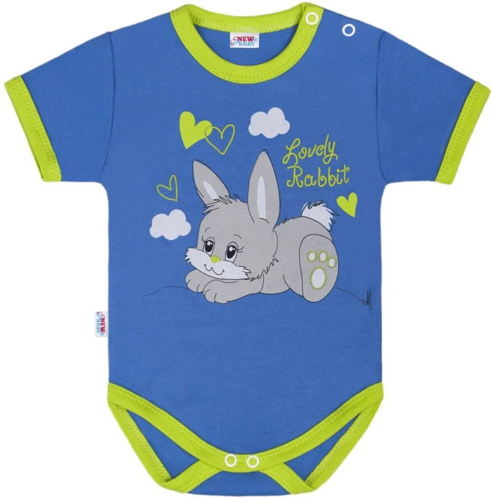 NEW BABY Dětské body s krátkým rukávem New Baby Lovely Rabbit - 86 (12-18m) - obrázek 1