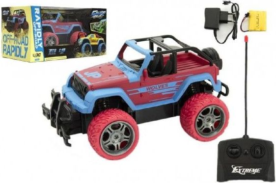 Auto RC terénní plast 20cm na baterie + dobíjecí pack v krabici 31x16x16cm - obrázek 1